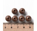Koraliki Gładkie Klasyczne w Kształcie Kulki 10mm 20szt Akryl Brązowe