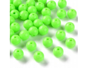Koraliki Gładkie Klasyczne w Kształcie Kulki 10mm 20szt Akryl Zielone