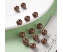 Koraliki Gładkie Klasyczne w Kształcie Kulki 10mm 20szt Akryl Brązowe