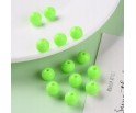 Koraliki Gładkie Klasyczne w Kształcie Kulki 10mm 20szt Akryl Zielone