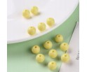 Koraliki Gładkie Klasyczne w Kształcie Kulki 10mm 20szt Akryl Żółte
