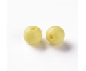 Koraliki Gładkie Klasyczne w Kształcie Kulki 10mm 20szt Akryl Żółte
