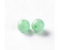 Koraliki Gładkie Klasyczne w Kształcie Kulki 10mm 20szt Akryl Miętowe