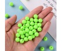 Koraliki Gładkie Klasyczne w Kształcie Kulki 10mm 20szt Akryl Zielone