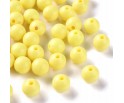 Koraliki Gładkie Klasyczne w Kształcie Kulki 10mm 20szt Akryl Żółte