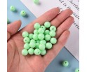 Koraliki Gładkie Klasyczne w Kształcie Kulki 10mm 20szt Akryl Miętowe