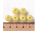 Koraliki Gładkie Klasyczne w Kształcie Kulki 10mm 20szt Akryl Żółte