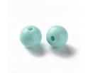 Koraliki Gładkie Klasyczne w Kształcie Kulki 10mm 20szt Akryl Turkusowe