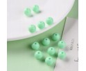 Koraliki Gładkie Klasyczne w Kształcie Kulki 10mm 20szt Akryl Miętowe