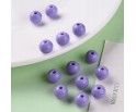 Koraliki Gładkie Klasyczne w Kształcie Kulki 10mm 20szt Akryl Fioletowe