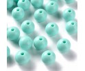 Koraliki Gładkie Klasyczne w Kształcie Kulki 10mm 20szt Akryl Turkusowe
