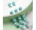 Koraliki Gładkie Klasyczne w Kształcie Kulki 10mm 20szt Akryl Turkusowe