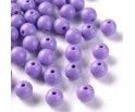 Koraliki Gładkie Klasyczne w Kształcie Kulki 10mm 20szt Akryl Fioletowe