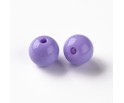 Koraliki Gładkie Klasyczne w Kształcie Kulki 10mm 20szt Akryl Fioletowe