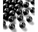 Koraliki Gładkie Klasyczne w Kształcie Kulki 10mm 20szt Akryl Czarne