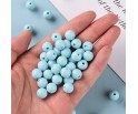 Koraliki Gładkie Klasyczne w Kształcie Kulki 10mm 20szt Akryl Błękitne