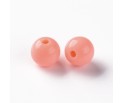 Koraliki Gładkie Klasyczne w Kształcie Kulki 10mm 20szt Akryl Pomarańczowe