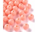 Koraliki Gładkie Klasyczne w Kształcie Kulki 10mm 20szt Akryl Pomarańczowe