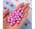 Koraliki Gładkie Klasyczne w Kształcie Kulki 10mm 20szt Akryl Różowe