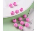 Koraliki Gładkie Klasyczne w Kształcie Kulki 10mm 20szt Akryl Różowe