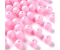 Koraliki Gładkie Klasyczne w Kształcie Kulki 10mm 20szt Akryl Różowe Jasne
