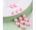 Koraliki Gładkie Klasyczne w Kształcie Kulki 10mm 20szt Akryl Różowe Jasne