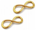 Łącznik do Bransoletek Zawieszka Ozdoba NIESKOŃCZONOŚĆ Metal Złoty 2szt