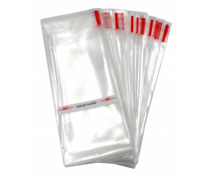 WORECZEK CELOFAN FOLIA Z KLEJEM HAND MADE 10x5cm 96~100sztuk OPAKOWANIE