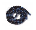 KORALIKI SZKLANE MARMURKI 8mm 50szt DO BRANSOLETEK RÓŻAŃCA NIEBIESKOCZARNE