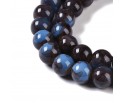 KORALIKI SZKLANE MARMURKI 8mm 50szt DO BRANSOLETEK RÓŻAŃCA NIEBIESKOCZARNE