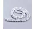 KORALIKI SZKLANE POWLEKANE NICI 8mm 50szt DO BRANSOLETEK RÓŻAŃCA BIAŁE