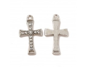 ZAWIESZKA MEDALIK KRZYŻ KRZYŻYK DO RÓŻAŃCA RÓZANIEC Z CYRKONIAMI 1szt