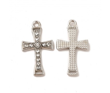 ZAWIESZKA MEDALIK KRZYŻ KRZYŻYK DO RÓŻAŃCA RÓZANIEC Z CYRKONIAMI 1szt