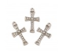 ZAWIESZKA MEDALIK KRZYŻ KRZYŻYK DO RÓŻAŃCA RÓZANIEC Z CYRKONIAMI 1szt
