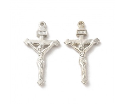 ZAWIESZKI MEDALIKI KRZYŻE KRZYŻYKI 37mm DO RÓŻAŃCA RÓZANIEC JEZUS INRI 5szt