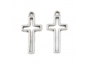 ZAWIESZKA MEDALIK WISIOREK KRZYŻ KRZYŻYK 23mm DO RÓŻAŃCA NA RÓŻANIEC 10szt