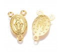 ŁĄCZNIKI DO RÓŻAŃCA ROZDZIELACZ MEDALIK MARYJA MATKA BOSKA METAL ZŁOTY 3szt