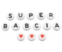 NAPIS Z KORALIKÓW SUPER BABCIA KORALIKI LITERKI SERDUSZKA SERCA DZIEŃ BABCI