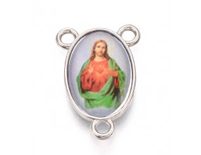 ŁĄCZNIK DO RÓŻAŃCA ŚRODEK ROZDZIELACZ ZAWIESZKA JEZUS SERCE JEZUSA 1szt