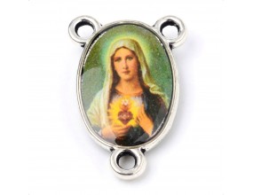 ŁĄCZNIK DO RÓŻAŃCA ROZDZIELACZ ZAWIESZKA MATKA BOSKA NIEPOKALANE SERCE 1szt