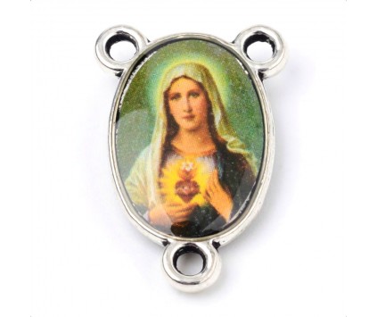 ŁĄCZNIK DO RÓŻAŃCA ROZDZIELACZ ZAWIESZKA MATKA BOSKA NIEPOKALANE SERCE 1szt