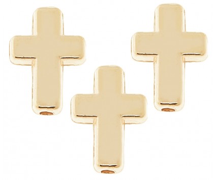 KORALIKI PRZEKŁADKI KRZYŻYKI KRZYŻE DO RÓŻAŃCA BRANSOLETKI 13mm 3szt