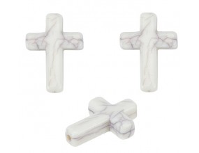 KORALIKI PRZEKŁADKI KRZYŻYKI KRZYŻE DO RÓŻAŃCA BRANSOLETKI MARMURKOWE 3szt