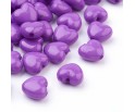 KORALIKI AKRYLOWE SERCA SERDUSZKA SERCE WALENTYNKI DZIEŃ BABCI 20szt FIOLET