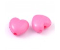 KORALIKI AKRYLOWE SERCA SERDUSZKA SERCE WALENTYNKI DZIEŃ BABCI 20szt RÓŻOWE