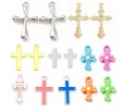 ZAWIESZKI WISIORKI KRZYŻYKI KRZYŻE KRZYŻ DO RÓŻAŃCA RÓŻANIEC ZESTAW 15szt