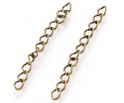 Łańcuszek Regulacyjny Przedłużka do Biżuterii 5cm 10szt Złoty Antyczny