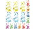 KORALIKI ZAJĄCE KRÓLICZKI ZAJĄC DO BRANSOLETEK BRELOKÓW WIELKANOC MIX 16szt