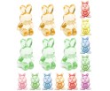 KORALIKI ZAJĄCE KRÓLICZKI DO BRANSOLETEK BRELOKÓW ŚWIĘTA WIELKANOC 16szt