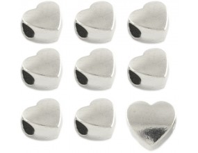 ZAWIESZKA PRZEKŁADKA SERCE SERCA DO BRANSOLETEK METAL 11mm WALENTYNKI 10szt
